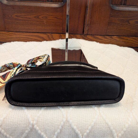 COACH vintage 9311 mini black leather bag baguette - Picture 6 of 11